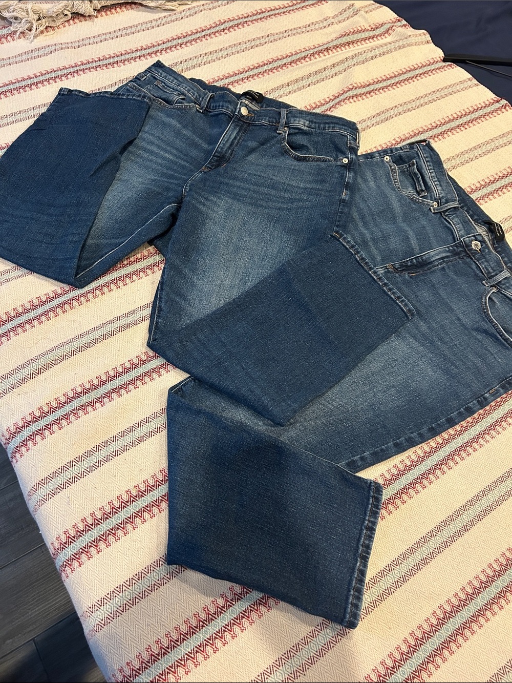 Banana Republic Women's Straight-Leg Dark Blue Jeans. (Bundle, 2 pair)